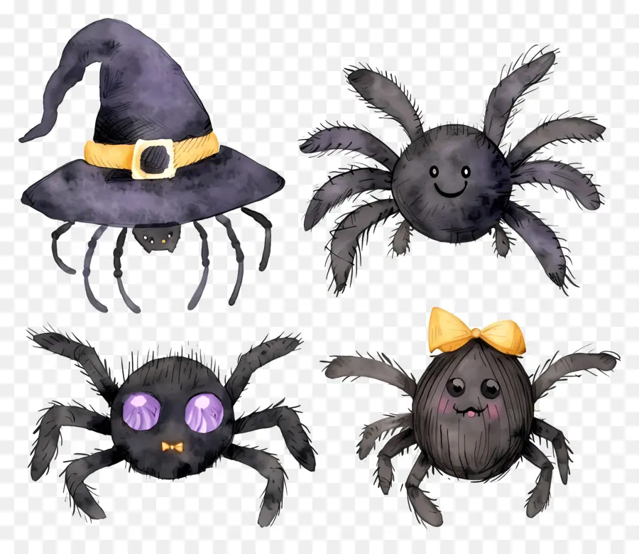 Aranhas De Halloween，Chapéus PNG