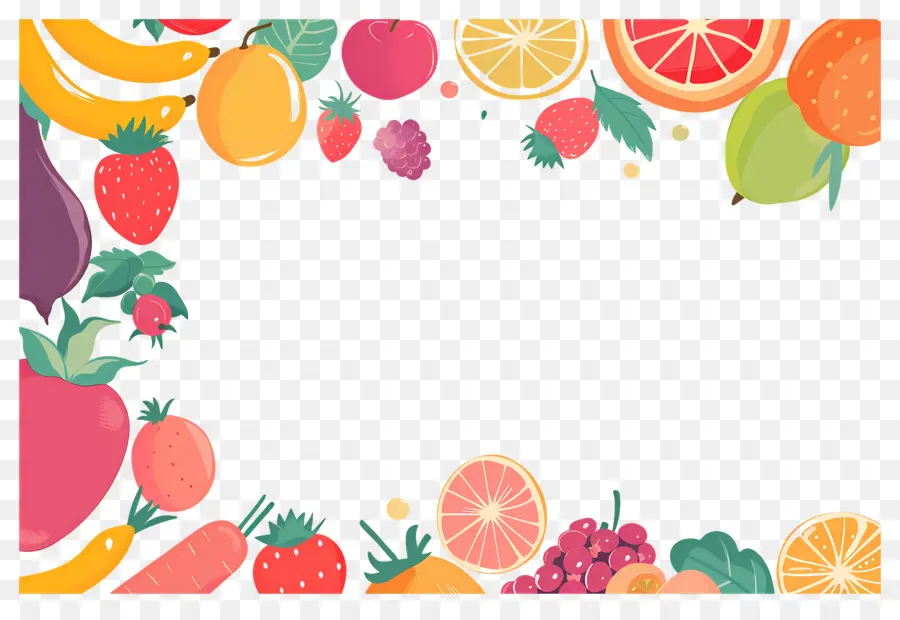 Fundo Alimentar，Quadro De Frutas PNG