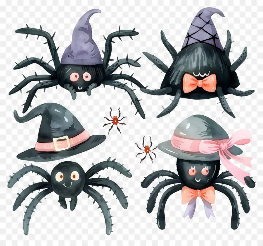 Aranhas De Halloween，Chapéus PNG