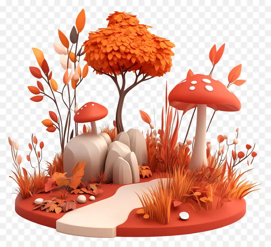 Natureza De Outono，Diorama De Outono PNG