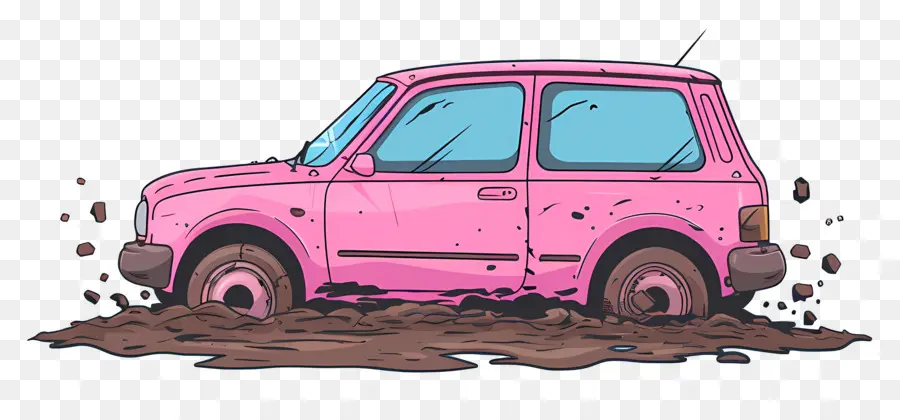 Carro De Desenho Animado，Carro Rosa PNG