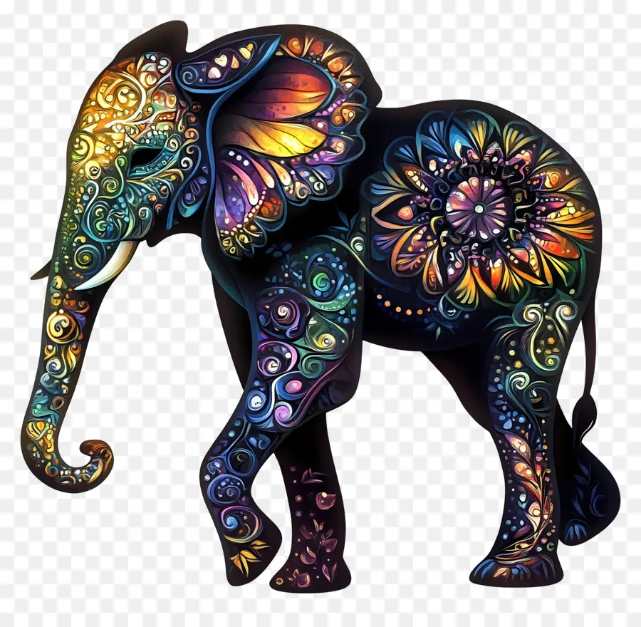 Silhueta De Elefante，Elefante PNG