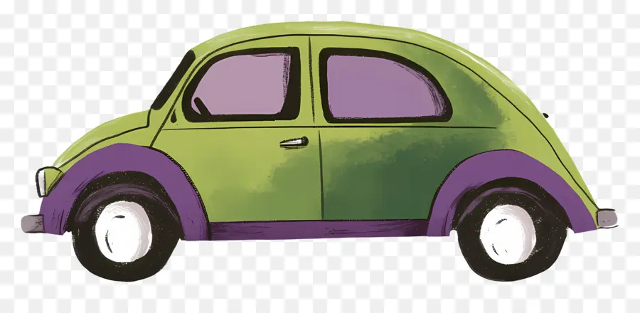 Carro De Desenho Animado，Carro Verde PNG