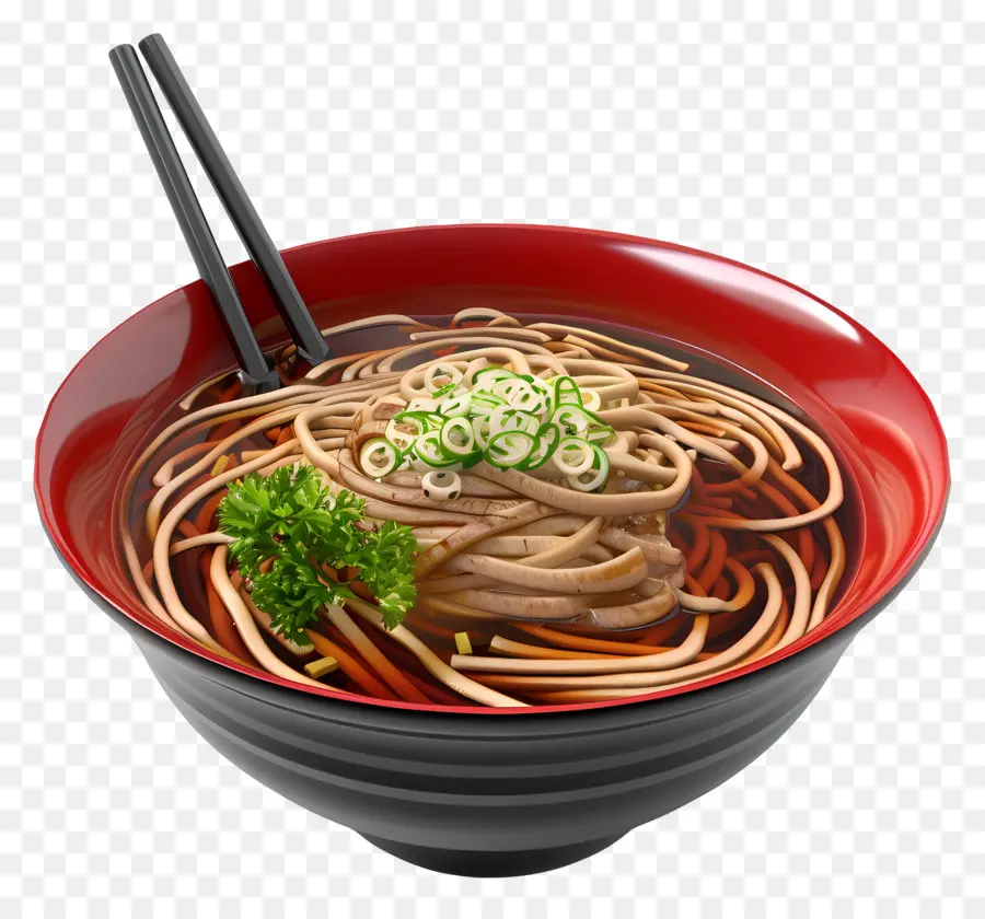 Macarrão Soba，Macarrão Em Caldo PNG