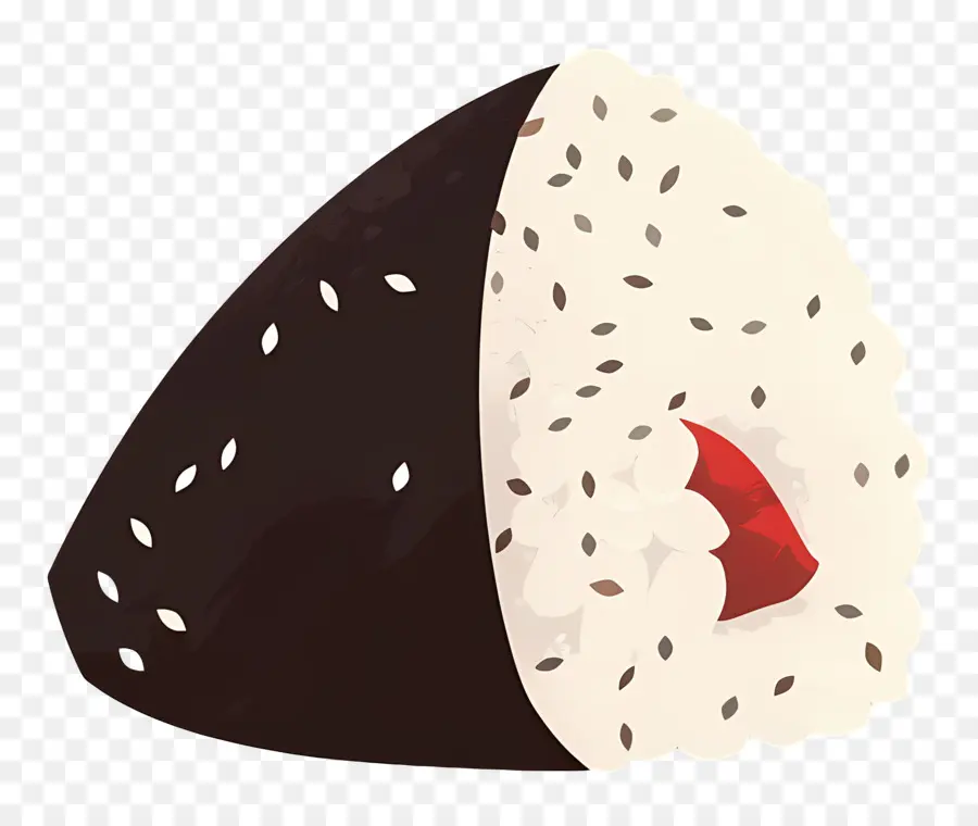 Umeboshi Onigiri，Onigiri Com Algas Marinhas PNG