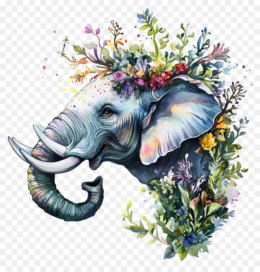 Elefante Aquarela，Elefante PNG