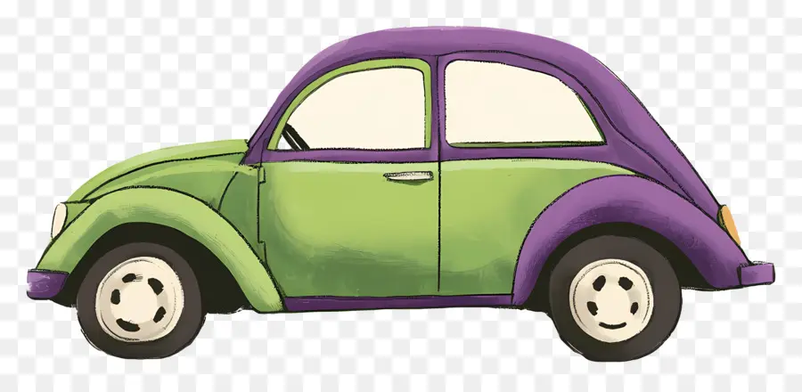 Carro De Desenho Animado，Carro Verde PNG