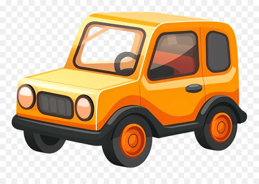 Carro De Desenho Animado，Carro Laranja PNG