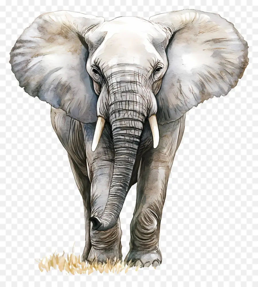 Elefante Aquarela，Elefante Realista PNG