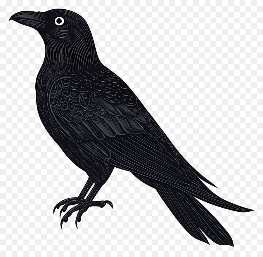 Corvo Gótico，Raven No Galho PNG