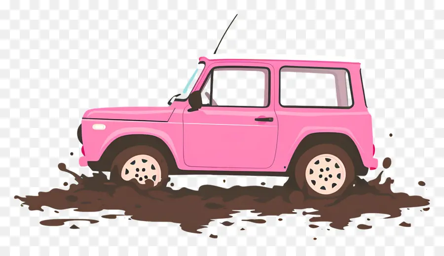 Carro De Desenho Animado，Carro Rosa PNG