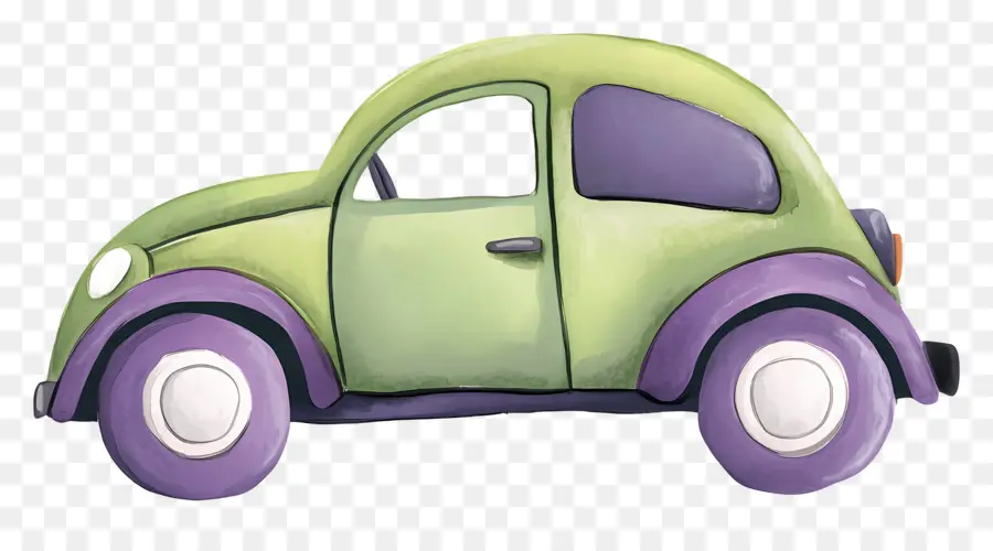 Carro De Desenho Animado，Carro Verde PNG