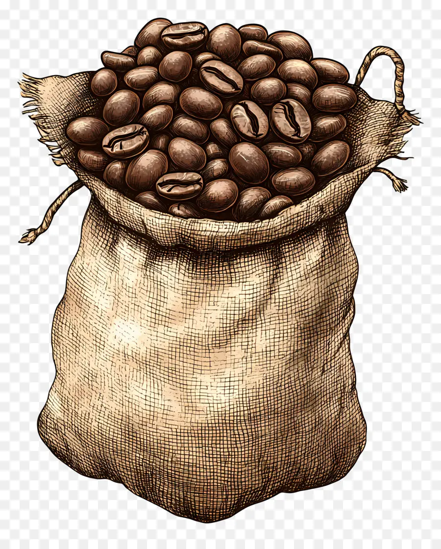 Grãos De Café，Bolsa PNG