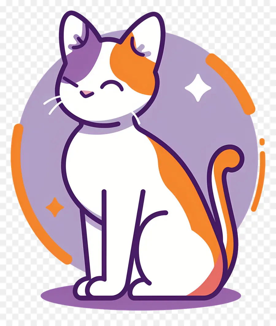 Desenho De Gato，Gato Branco E Laranja PNG