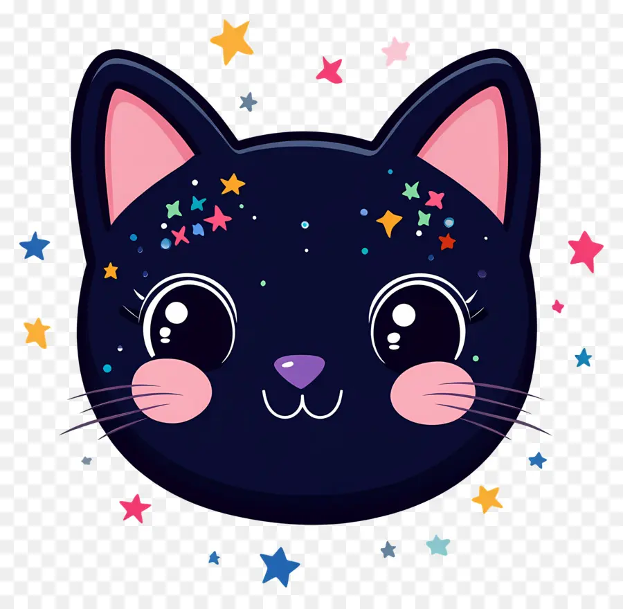 Gato Kawaii，Gato Preto PNG