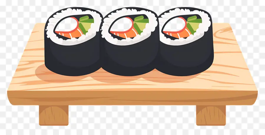 Rolinho De Sushi，Rolinhos De Sushi A Bordo PNG