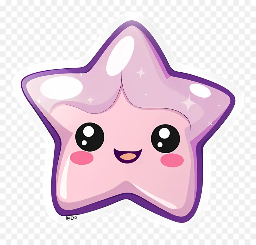 Estrela Kawaii，Estrela Rosa PNG