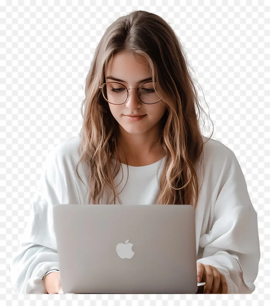 Curso De Informática Aluna Real，Mulher Com Laptop PNG