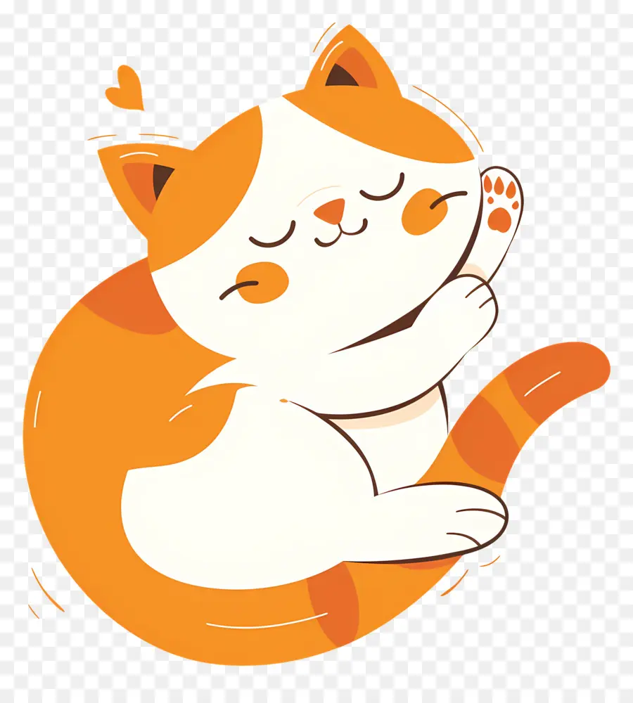 Gato Kawaii，Gato Laranja E Branco PNG