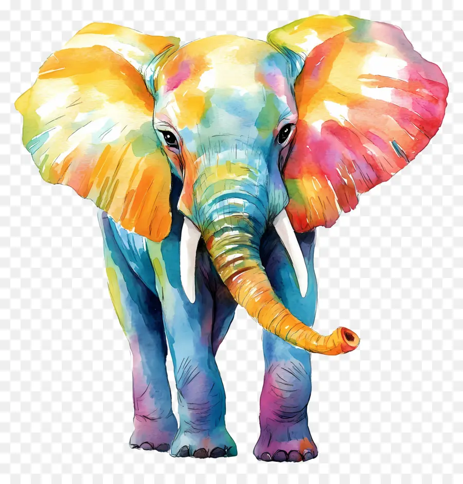 Elefante Aquarela，Elefante PNG