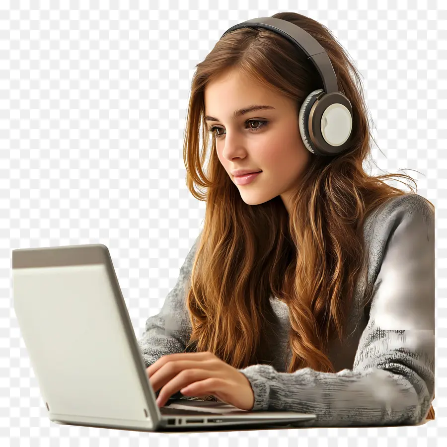 Curso De Informática Aluna Real，Mulher Com Laptop PNG