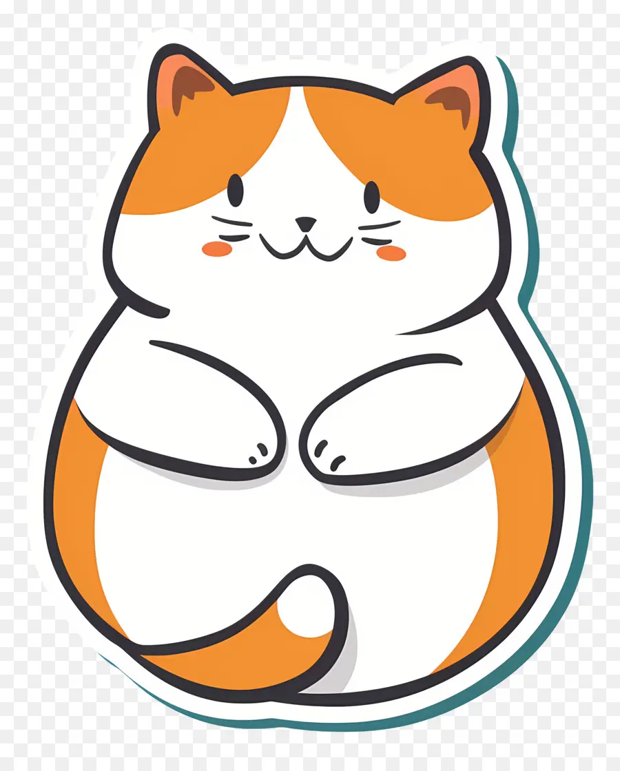 Gato Kawaii，Gato Laranja E Branco PNG