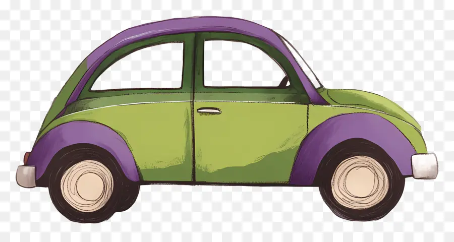 Carro De Desenho Animado，Carro Verde PNG