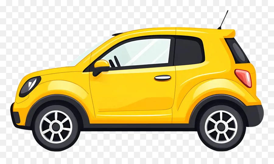 Carro Animado，Carro Amarelo PNG