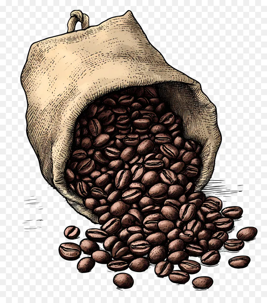 Grãos De Café，Bolsa PNG