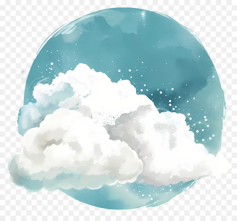 Nuvem Aquarela，Nuvens Realistas PNG