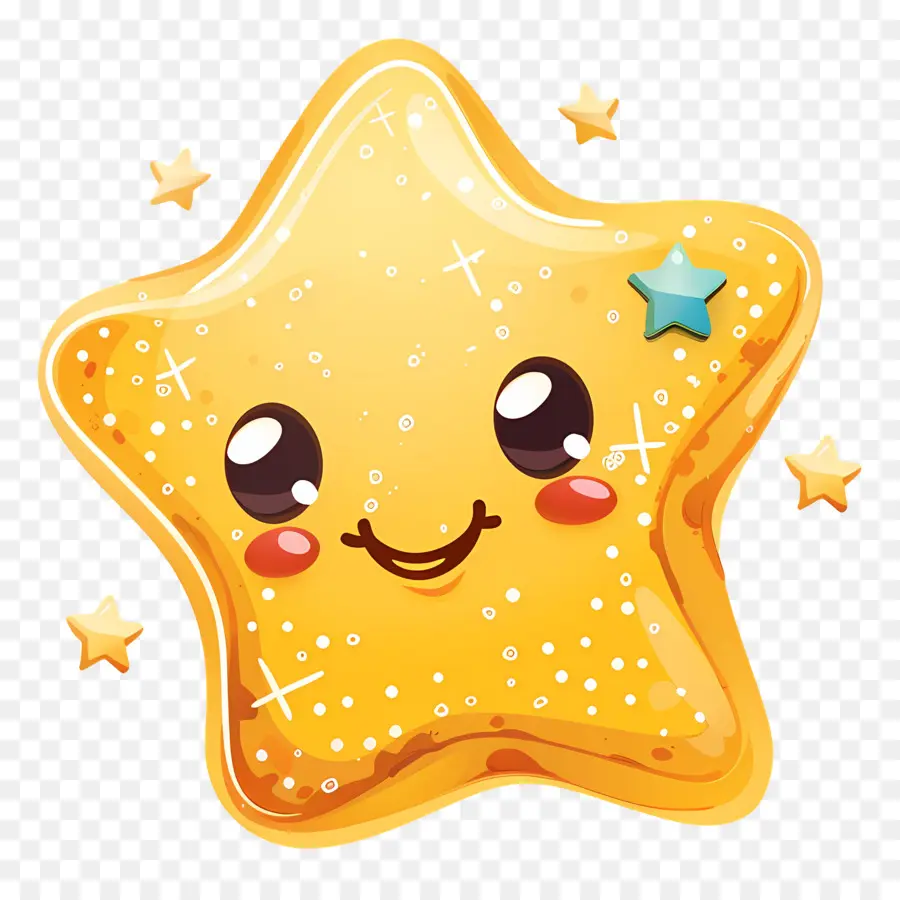 Estrela Kawaii，Estrela Sorridente PNG