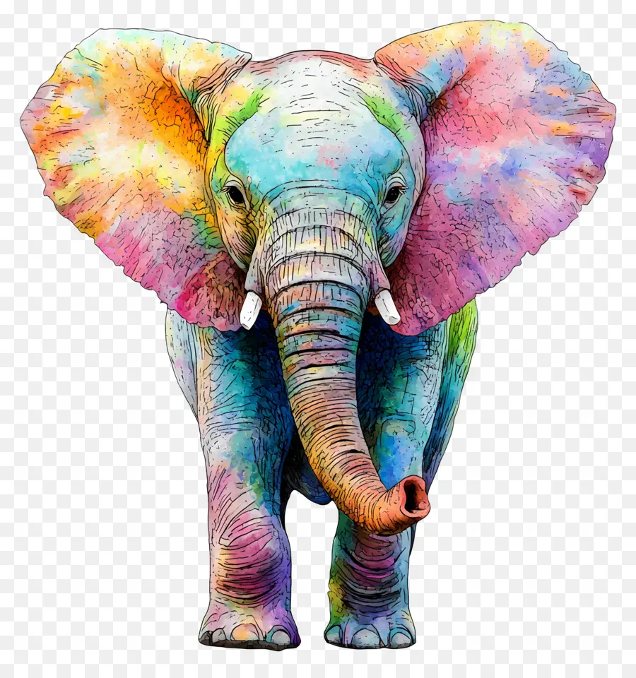 Elefante Aquarela，Elefante PNG