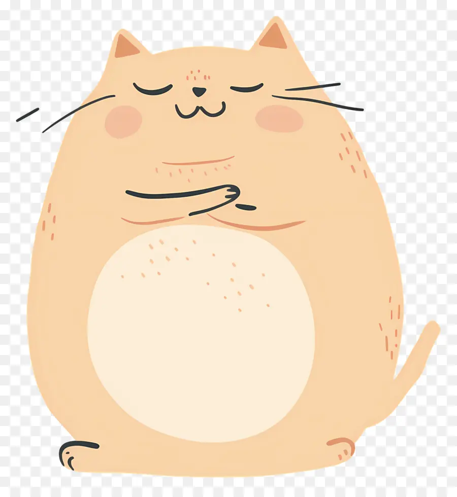 Gato Fofo，Gato Bege Com Blush PNG