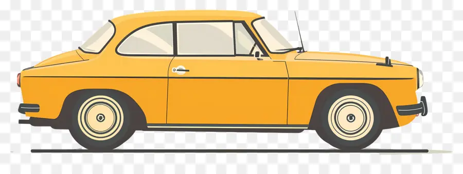 Carro Animado，Carro Amarelo PNG