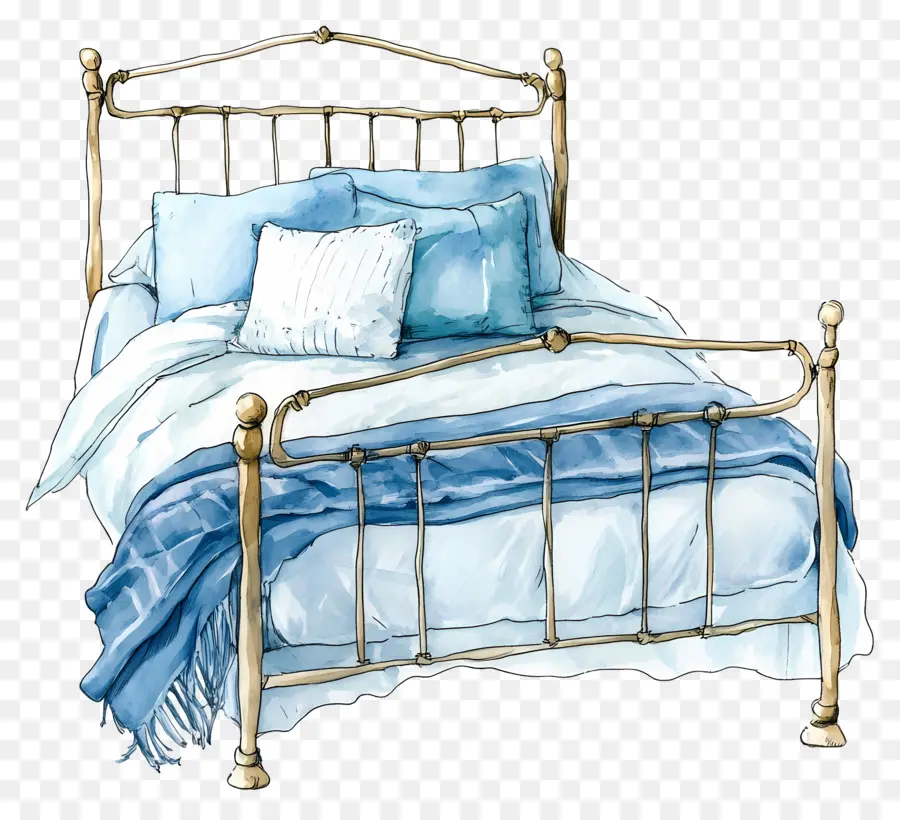 Cama Aconchegante，Cama Metálica PNG