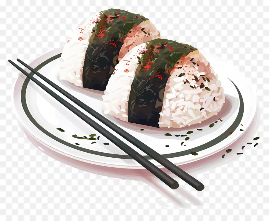 Umeboshi Onigiri，Ilustração De Onigiri PNG