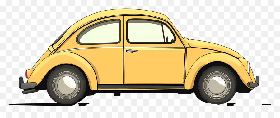 Carro Animado，Carro Amarelo PNG