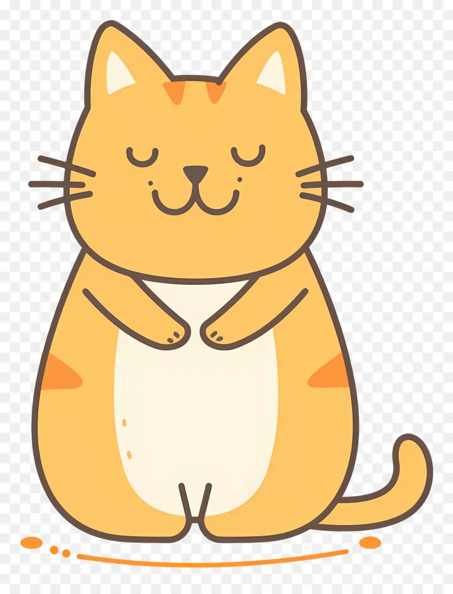 Gato Kawaii，Gato Laranja PNG