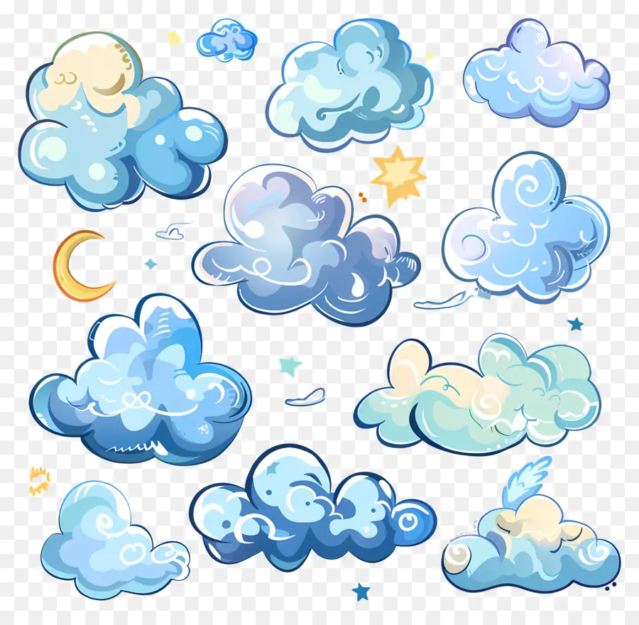 Nuvens，Nuvens Coloridas PNG