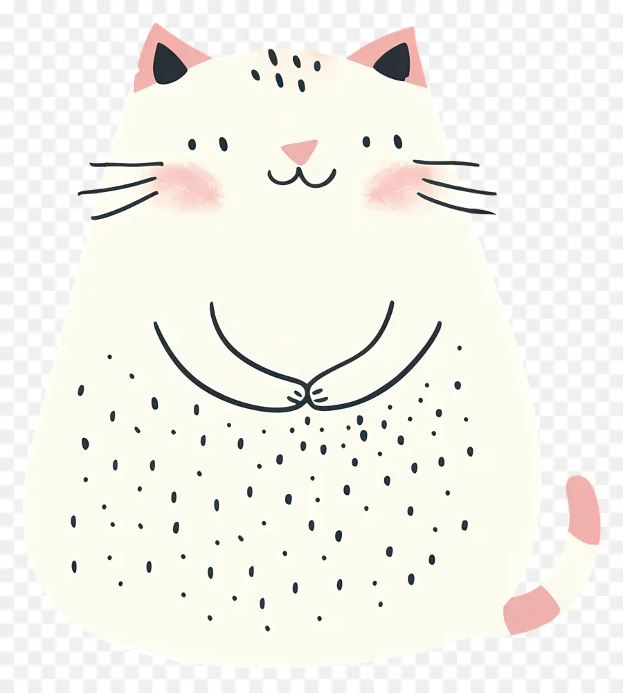 Gato Fofo，Gato Branco PNG