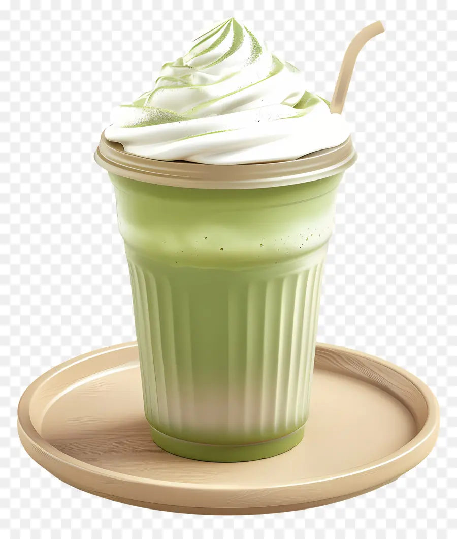 Matcha Latte，Bebida Verde PNG