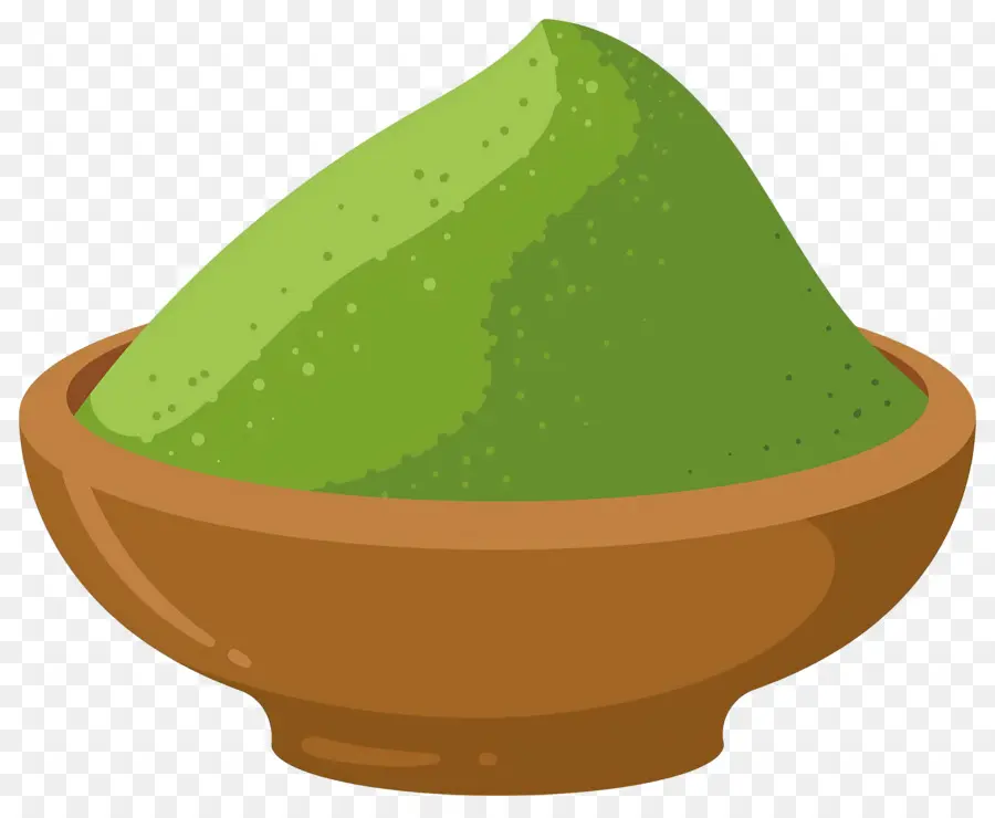 Matchá Em Pó，Tigela Verde PNG