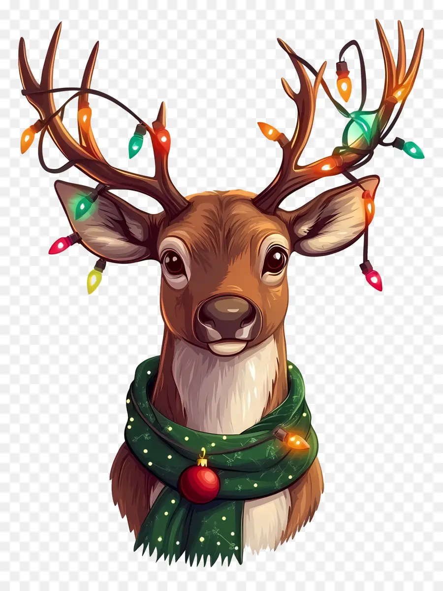 Veado De Natal，Rena PNG