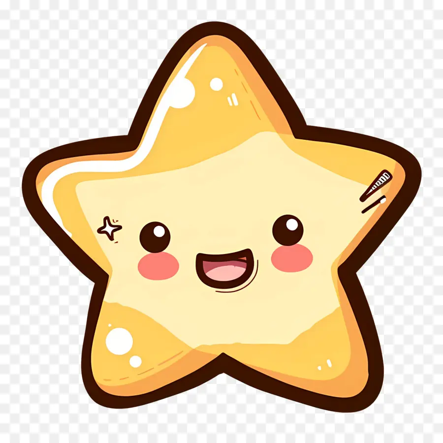 Estrela Kawaii，Estrela Sorridente PNG