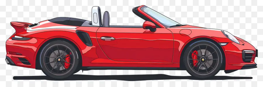 Carro Animado，Carro Esportivo Vermelho PNG