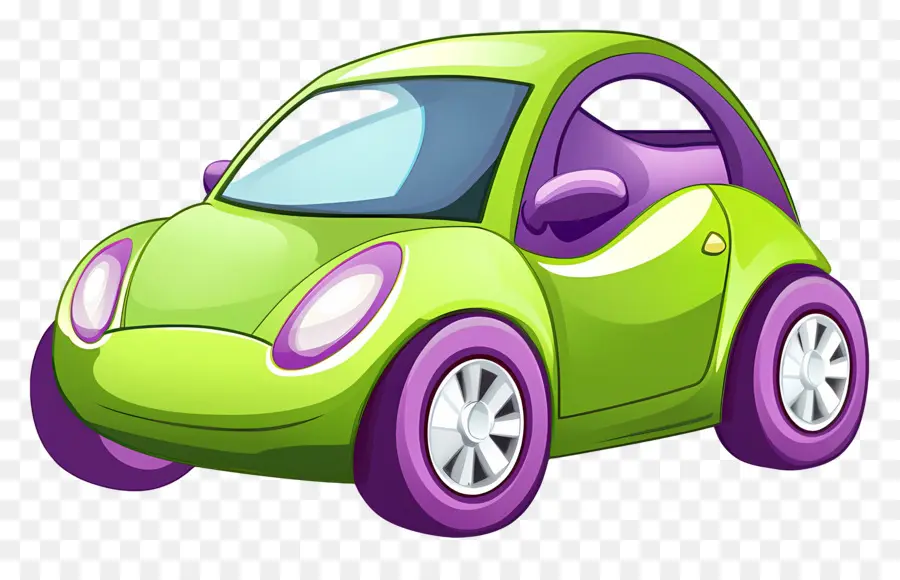 Carro De Desenho Animado，Carro De Brinquedo Colorido PNG