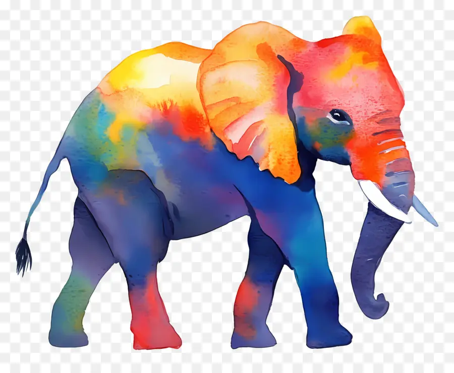 Elefante Aquarela，Elefante Fofo PNG