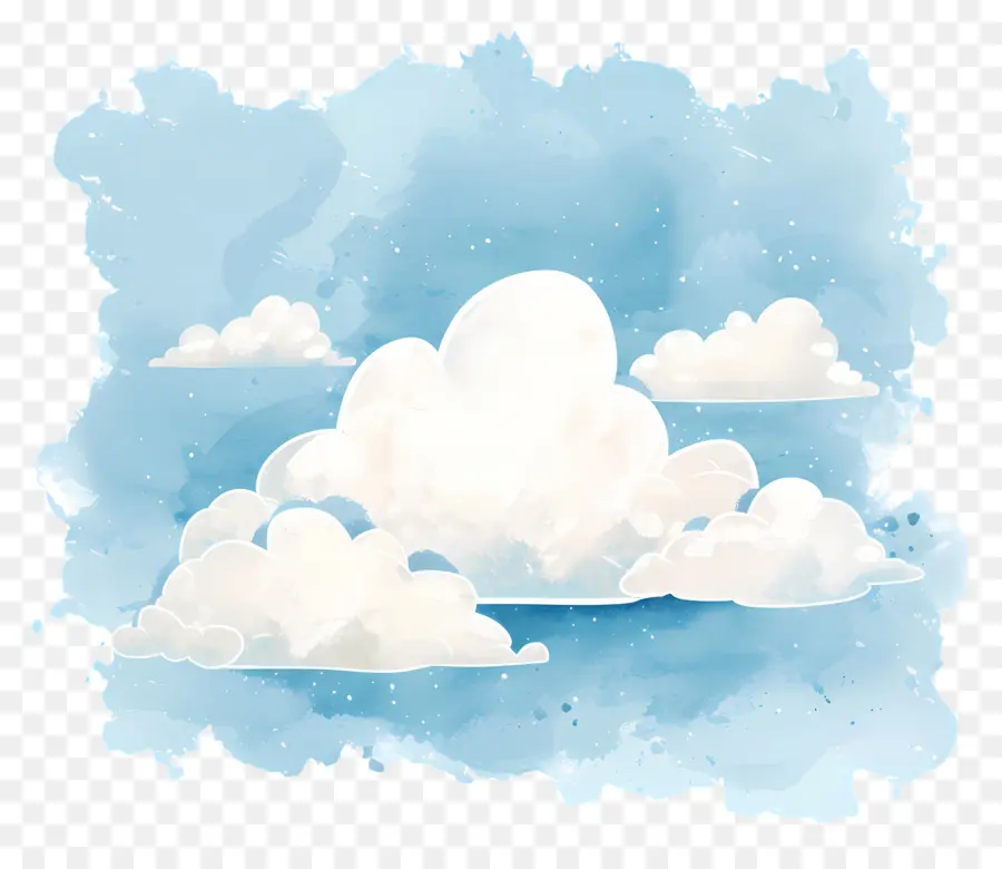 Nuvem Aquarela，Céu PNG