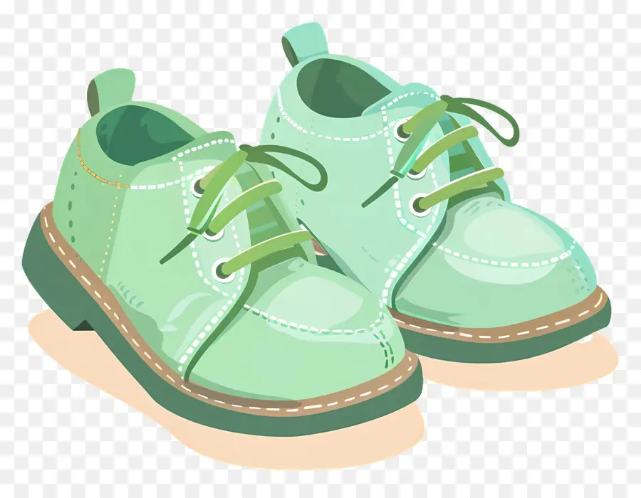 Sapatos De Bebê，Sapatos Verdes PNG