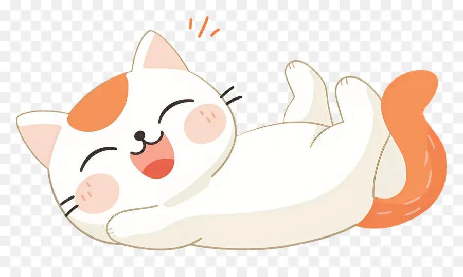 Gato Kawaii，Gato Laranja E Branco PNG